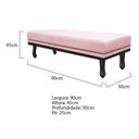 Ver imagem 3 de Kit Cabeceira E Calçadeira Solteiro P02 90cm Rosa Bebê