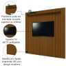 Painel para Tv até 75 Polegadas Ripado Impressão 3d Egeo com Prateleira 2,25m Cedro Edn - 5