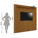 Ver imagem 4 de Painel para Tv até 75 Polegadas Ripado Impressão 3d Egeo com Prateleira 2,25m Cedro Edn