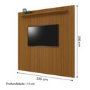Ver imagem 3 de Painel para Tv até 75 Polegadas Ripado Impressão 3d Egeo com Prateleira 2,25m Cedro Edn