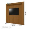 Painel para Tv até 75 Polegadas Ripado Impressão 3d Egeo com Prateleira 2,25m Cedro Edn - 3