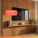 Ver mais imagens de Painel para Tv até 75 Polegadas Ripado Impressão 3d Egeo com Prateleira 2,25m Cedro Edn