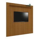 Ver imagem 2 de Painel para Tv até 75 Polegadas Ripado Impressão 3d Egeo com Prateleira 2,25m Cedro Edn