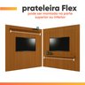 Painel para Tv até 75 Polegadas Ripado Impressão 3d Egeo com Prateleira 2,25m Cedro Edn - 5