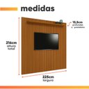 Ver imagem 4 de Painel para Tv até 75 Polegadas Ripado Impressão 3d Egeo com Prateleira 2,25m Cedro Edn