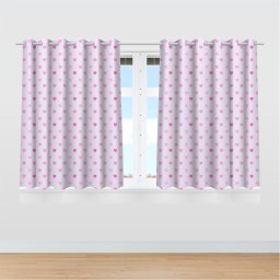 Cortina Infantil Quarto Menina Corações 2,60x1,50m Mod 01 - 2