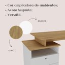 Ver imagem 7 de Conjunto Escrivaninha Mesa Escritório Home Office Plus com Gaveteiro New 5 Gavetas Espresso Moveis Branco/Olmo Artany