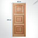 Ver imagem 2 de Folha de Porta Maciça em Eucalipto Acabamento Natural 210x82cm PM02 Lindoya Cruzeiro Portas