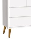 Ver imagem 3 de Guarda-Roupa Retrô 2 Portas Théo New Branco Fosco com Madeira - Reller