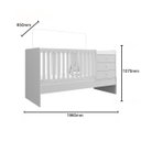 Ver imagem 4 de Berço Cama Multifuncional com Cama Auxiliar Branco - Completa Móveis