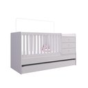 Ver imagem 1 de Berço Cama Multifuncional com Cama Auxiliar Branco - Completa Móveis