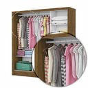 Ver imagem 7 de Guarda Roupa Solteiro 3 Portas de Correr 3 Gavetas 179cm Dubai Cinamomo/Off White - Carioca Móveis