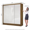 Ver imagem 3 de Guarda Roupa Solteiro 3 Portas de Correr 3 Gavetas 179cm Dubai Cinamomo/Off White - Carioca Móveis