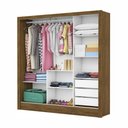 Ver imagem 4 de Guarda Roupa Solteiro 3 Portas de Correr 3 Gavetas 179cm Dubai Cinamomo/Off White - Carioca Móveis