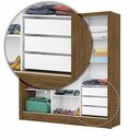 Ver imagem 6 de Guarda Roupa Solteiro 3 Portas de Correr 3 Gavetas 179cm Dubai Cinamomo/Off White - Carioca Móveis