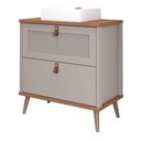 Ver imagem 1 de Gabinete para Banheiro 80cm 100% Mdf 1 Gaveta 1 Porta Basculante Veneto Mgm Móveis Cappuccino/
