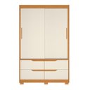 Ver imagem 2 de Guarda-Roupa Infantil 2 Portas de Correr e 4 Gavetas Sole Marrom/Cinamomo/Off White