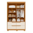 Ver imagem 5 de Guarda-Roupa Infantil 2 Portas de Correr e 4 Gavetas Sole Marrom/Cinamomo/Off White