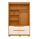 Ver imagem 4 de Guarda-Roupa Infantil 2 Portas de Correr e 4 Gavetas Sole Marrom/Cinamomo/Off White