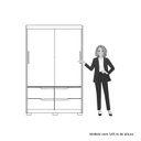 Ver imagem 6 de Guarda-Roupa Infantil 2 Portas de Correr e 4 Gavetas Sole Marrom/Cinamomo/Off White