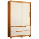 Ver mais imagens de Guarda-Roupa Infantil 2 Portas de Correr e 4 Gavetas Sole Marrom/Cinamomo/Off White