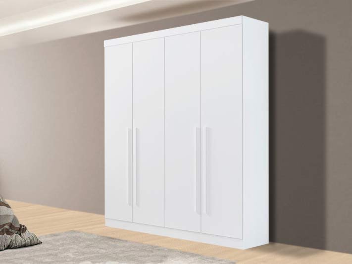 Guarda-roupa 4 Portas Branco da Vinci 1.85 D'doro - 1