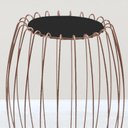 Ver imagem 5 de Kit Mesa Apoio Lateral 43 Cm Tampo Vidro Preto Base Metal Cobre Nacc