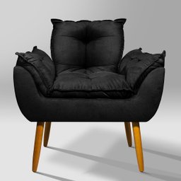 Kit 2 Poltronas Opala Preto V8 Decor:preto - 3