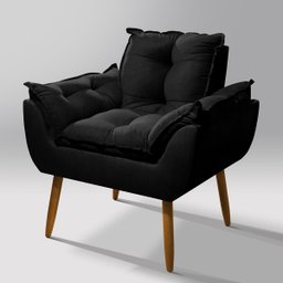 Kit 2 Poltronas Opala Preto V8 Decor:preto - 2