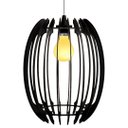 Ver imagem 1 de Luminária Teto tipo Pendente GREGA MDF - Completa - Cor: Preta