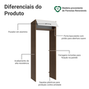 Ver imagem 3 de Porta-Geladeira 83 cm 1 Porta Basculante Rustic/Branco Agata Madesa