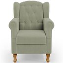 Ver imagem 6 de Kit 02 Poltronas Decorativa para Sala de Estar Yara P02 Bouclê Oliva - Lyam Decor