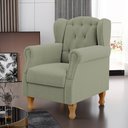 Ver imagem 2 de Kit 02 Poltronas Decorativa para Sala de Estar Yara P02 Bouclê Oliva - Lyam Decor