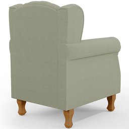 Kit 02 Poltronas Decorativa para Sala de Estar Yara P02 Bouclê Oliva - Lyam Decor - 7