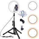 Ver imagem 1 de Kit Iluminador Luz Led Ring Light Youtuber 12 30cm + Tripé