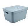 2 Caixas Organizadoras 32l Organizadores Brinquedo Closet ou Tampa Cube Azul Glacial - 2