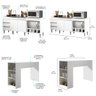 Kit Cozinha Balcão para Pia e Cooktop Bancada Ilha Adega Nicho Mdp Menu Móveis - 2