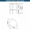 Ver imagem 3 de Mesa Lateral de Apoio Orgânica Artesano 45 Cm (largura) em Mdp Nero (preto) Pés Madeira Maciça