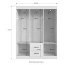 Ver imagem 3 de Guarda-Roupas 6 Portas 2 Gavetas Multimóveis CR35111 Nogueira/Off White