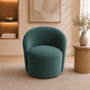 Ver imagem 1 de Poltrona Decorativa Yara Base Giratória Suede Sala Estar Quarto Recepção Confortável