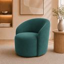 Ver imagem 2 de Poltrona Decorativa Yara Base Giratória Suede Sala Estar Quarto Recepção Confortável