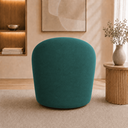 Ver imagem 3 de Poltrona Decorativa Yara Base Giratória Suede Sala Estar Quarto Recepção Confortável