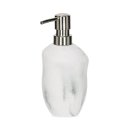 Ver imagem 4 de Kit Lavabo Branco Marmorizado em Polirresina – 2 Peças