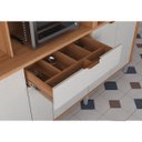 Ver imagem 3 de Armário de Cozinha Astra 10 Portas 4 Gavetas Jequitibá/areia - Lukaliam