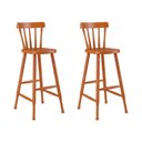 Ver imagem 2 de Kit 2 Banquetas Altas de Madeira Maciça para Sala de Jantar/Bar Multimóveis Cr50116 - Mel