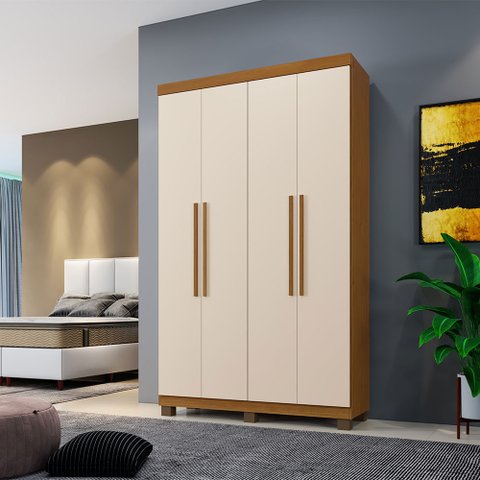 Roupeiro Milão 4 Portas 3 Gavetas Benetil Móveis