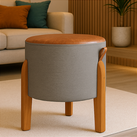 Puff Red. Mad. Cr. Cinza/car.