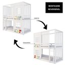 Ver imagem 7 de Beliche Casinha Reta com 02 Janelas e Cotina Madeira Maciça Branco Housin