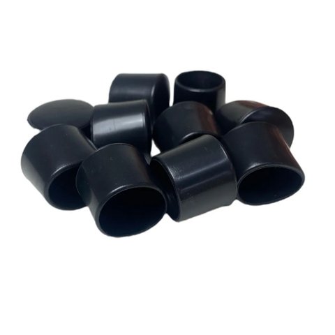 Ponteira Pé Cadeira Pvc Externa 7/8 22,23mm Preta 50un Preto