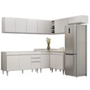 Ver imagem 1 de Armário de Cozinha Modulado de Canto 7 Peças Cp22 Balcão sem Tampo Branco - Lumil Lumil Móveis